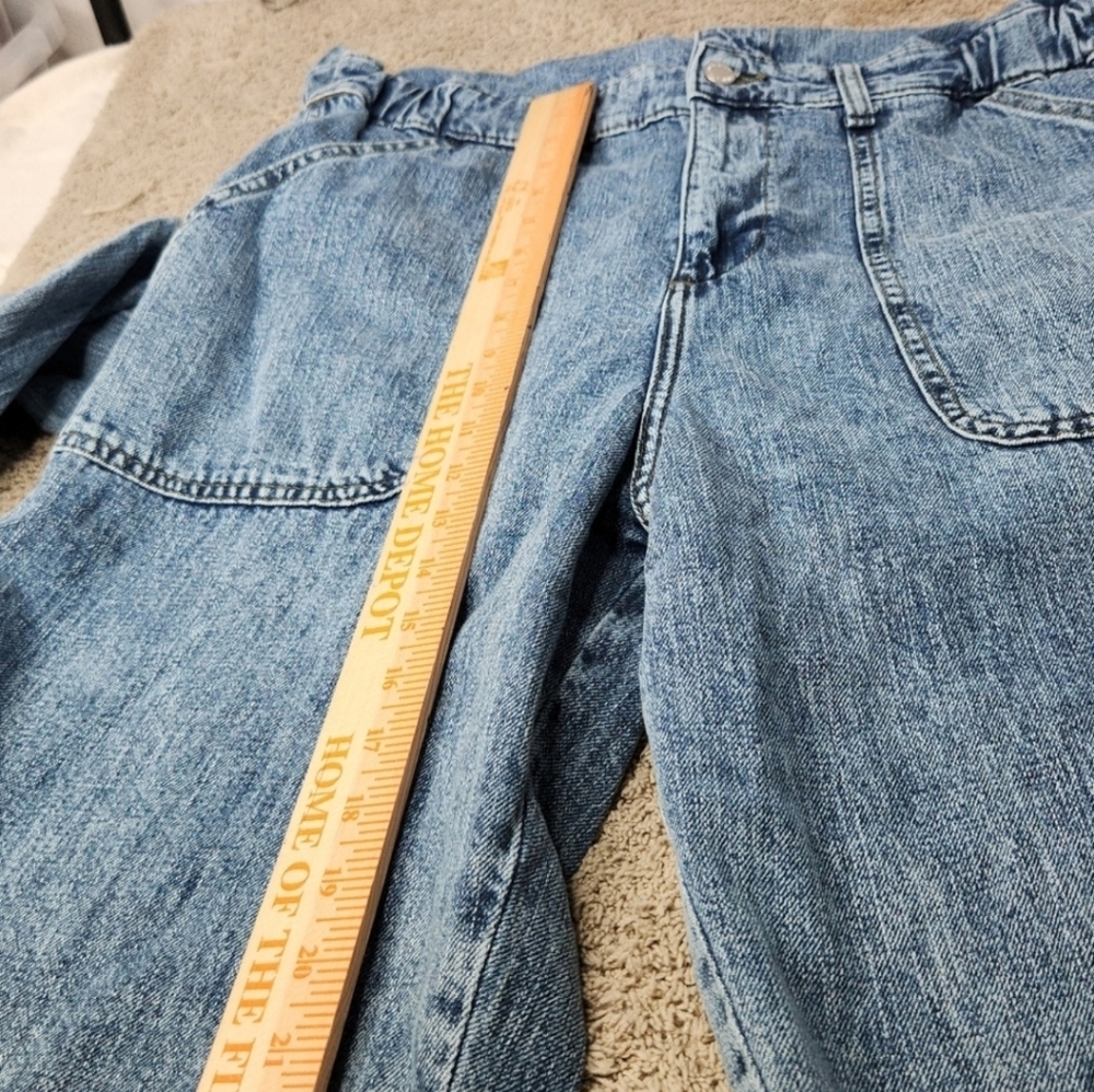Women's Long Sleeve Utility Baggy Denim Jumpsuit Universal Thread Medium Denim 2 - Picture 13 of 16